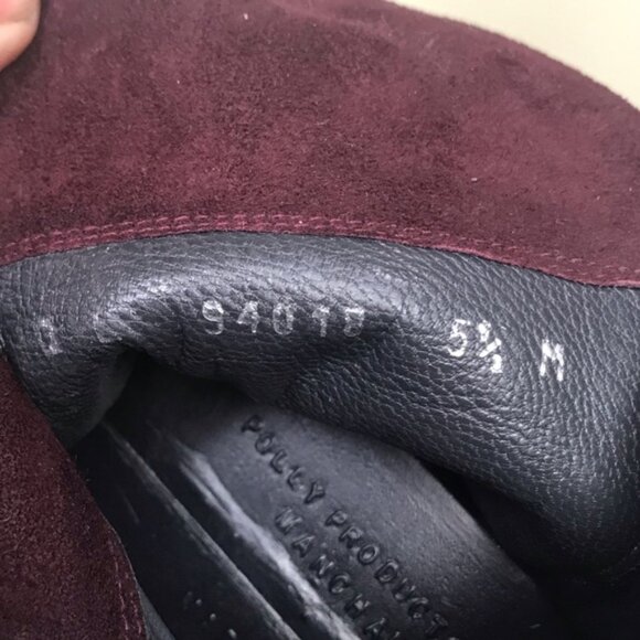 Stuart Weitzman 5050 Suede OverThe Knee Tall Boot Stretch Round Toe Burgundy 5.5 - Picture 14 of 16